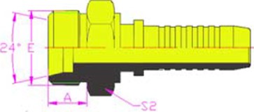1041124׶ϵMETRIC MALE24CONE SEAT L.T. DIN3853