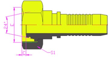 20411-T24׶OȦϵO-RING METRIC FEMALE24CONE  L.T.DIN3865