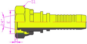 2051124׶OȦϵO-RING METRIC FEMALE 24 CONE  H.T.DIN3865