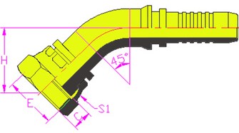 20241*45깫ƽ45GB METRIC FEMALE FLAT SEAT