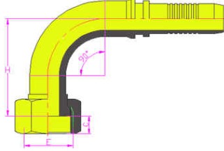 20291T*90깫ƽ90GB METRIC FEMALE FLAT SEAT     