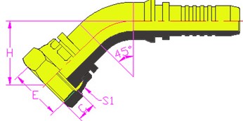 20242*45깫ƽ45 GB METRIC FEMALE FLAT SEAT