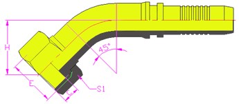 20242-T*45깫ƽ45 GB METRIC FEMALE FLAT SEAT