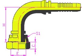 20292*90깫ƽ90GB METRIC FEMALE FLAT SEAT
