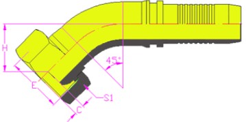 20142-T45㹫45METRIC FEMALE MULTISEAL