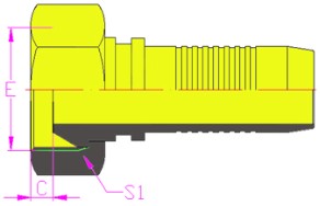 20611-T60׶METRIC FEMALE60CONE